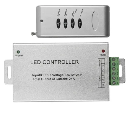 درایور 24 آمپر RGB با ریموت کنترل مناسب برای محصولات LED چهار سیمه