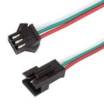 سوکت 3 پین کانکتور نوار LED فول کالر آدرس‌پذیر برای اتصال به درایور بدون لحیم