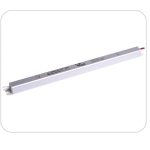 ترانس مدادی کوچک 55 آمپر 1212 ولت برند ویواتک (جم پایا) با بدنه آلومینیومی طوسی و سیم رابط خروجی. منبع تغذیه باریک و مستطیلی برای فضاهای کوچک.