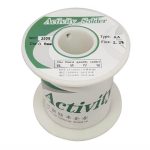 تصویر سیم قلع ACTIVE وزن 250 گرم قطر 0.8 میلی‌متر، قلع 63 درصد و سرب 37 درصد، مناسب لحیم‌کاری و تابلوسازی