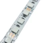 نوار LED RGB آنالوگ 12 ولت با چیپ SMD 5050، پایه مشترک +12V و کانال‌های R، G و B برای استفاده داخل نئون فلکسی