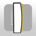 تصویر لایت‌باکس دوطرفه کارنیوال با بدنه فلزی و لامپ‌های لاسوگاسی تولید ملزومات تابلوسازی مهر