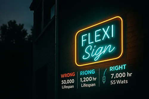 راهنمای انتخاب نئون فلکسی مناسب فضای باز
