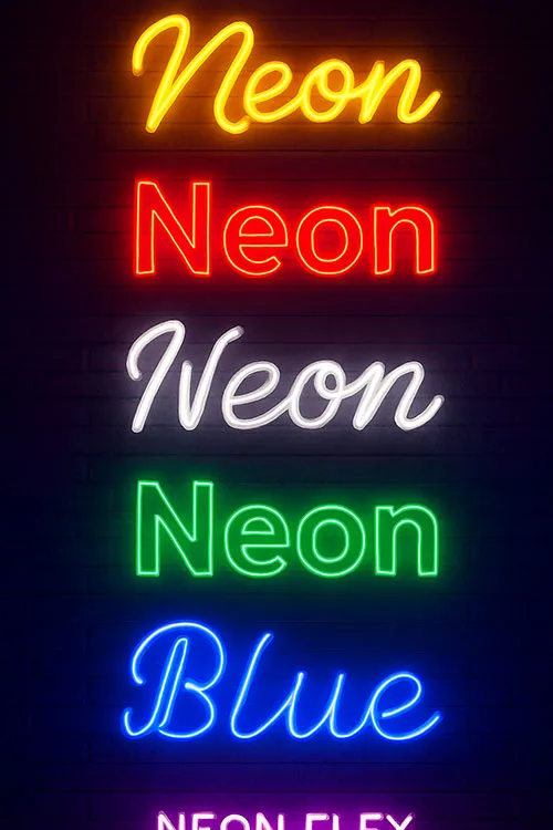 بهترین رنگ‌ها و فونت‌ها برای طراحی تابلو نئون فلکسی