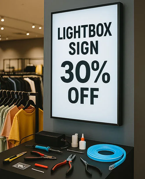 ۷ ایده استفاده از لایت‌باکس در فروشگاه‌ها