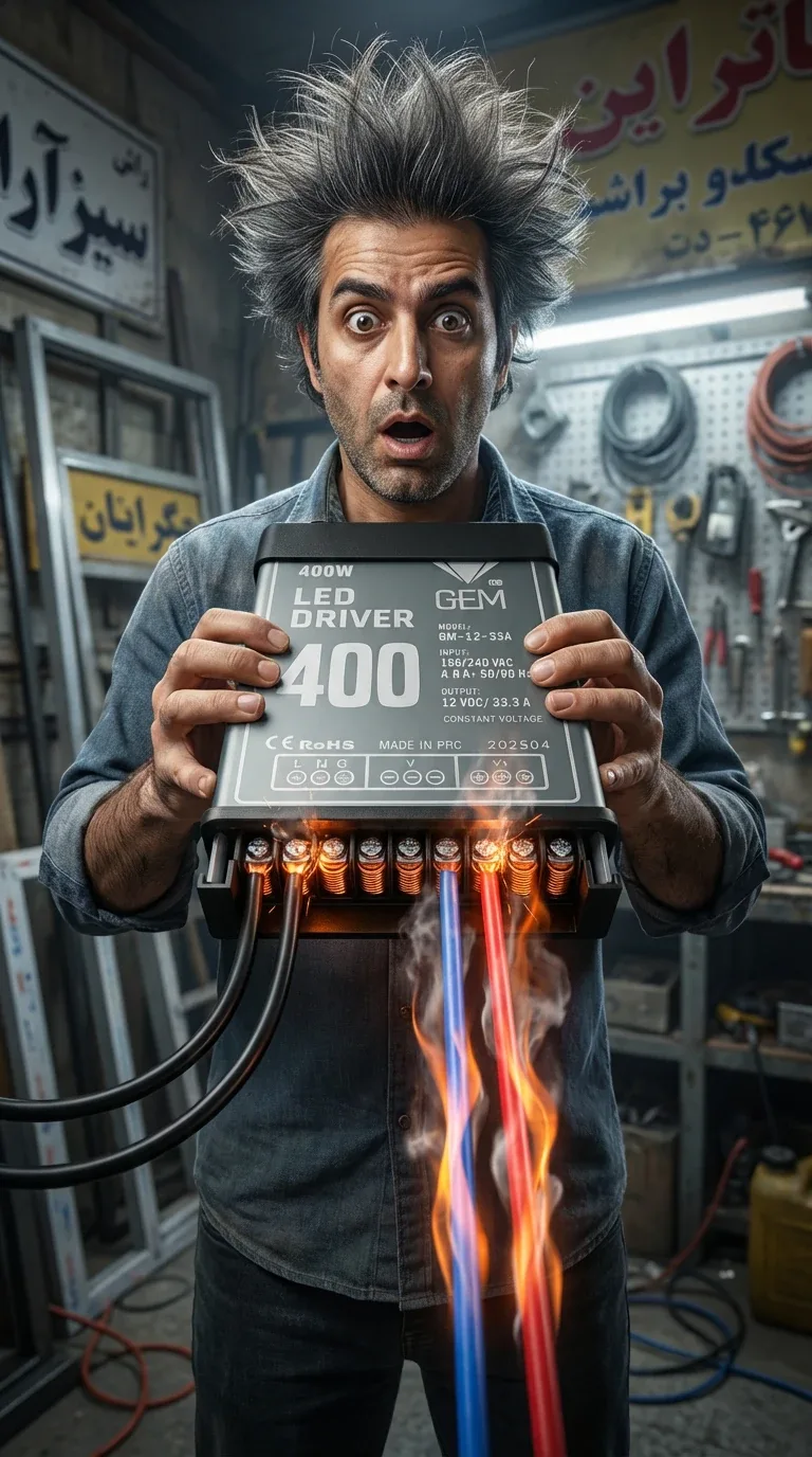 اشتباه رایج در سیم‌کشی ترانس تابلو LED: راهنمای جامع