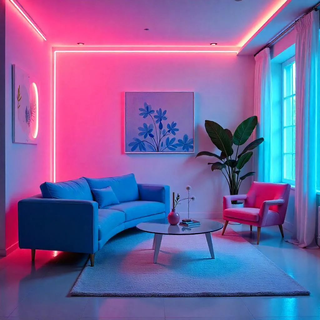 آموزش انتخاب رنگ نئون برای فضای داخلی و دکوراسیون
