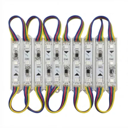 ماژول LED بلوکی رزینی فولکالر IC دار مناسب نورپردازی تابلو چلنیوم و تابلوهای تبلیغاتی