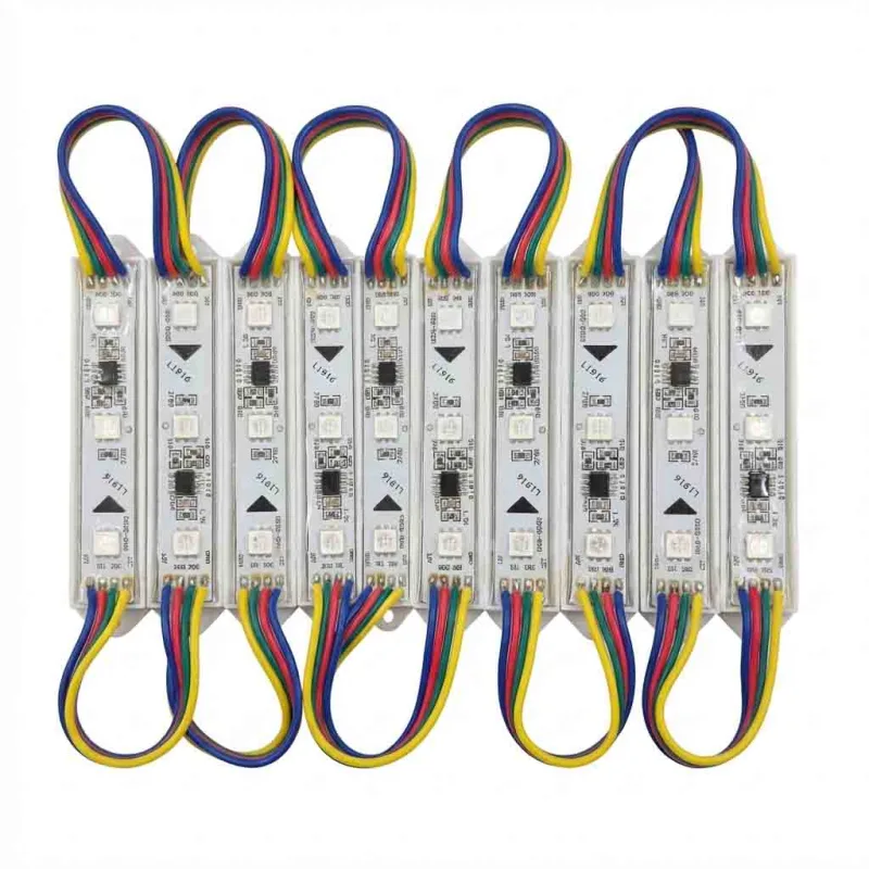 ماژول LED بلوکی رزینی فولکالر IC دار مناسب نورپردازی تابلو چلنیوم و تابلوهای تبلیغاتی