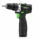دریل شارژی PAP مدل CD-1201 با جعبه BMC، دو سری پیچ گوشتی و چراغ LED