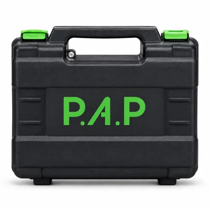 باکس دریل شارژی PAP مدل CD-1201 با جعبه BMC، دو سری پیچ گوشتی و چراغ LED